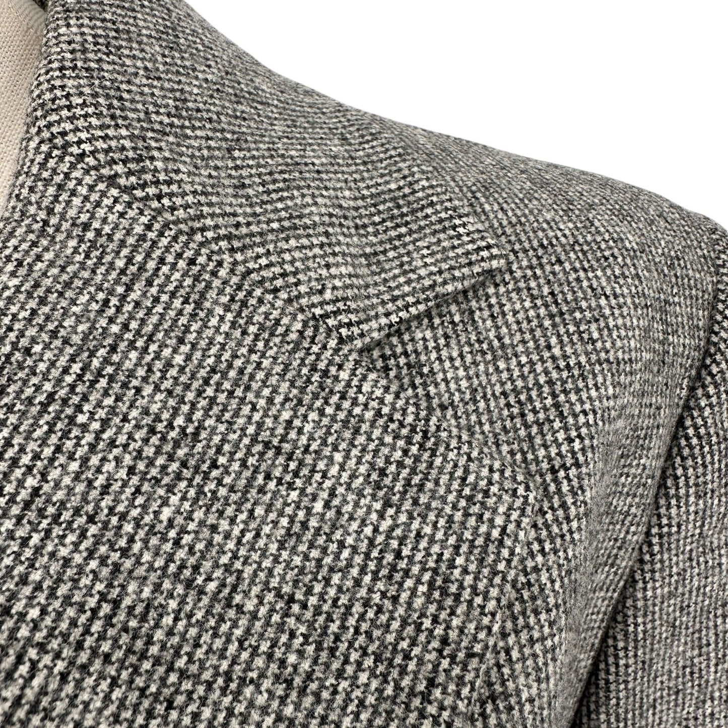 Piazza Sempione Blazer Size 10 Italian Wool Blend Gray Herringbone Tailored Fit