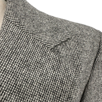 Piazza Sempione Blazer Size 10 Italian Wool Blend Gray Herringbone Tailored Fit