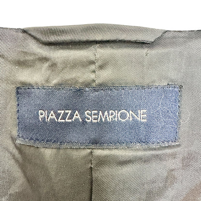 Piazza Sempione Blazer Size 10 Italian Wool Blend Gray Herringbone Tailored Fit