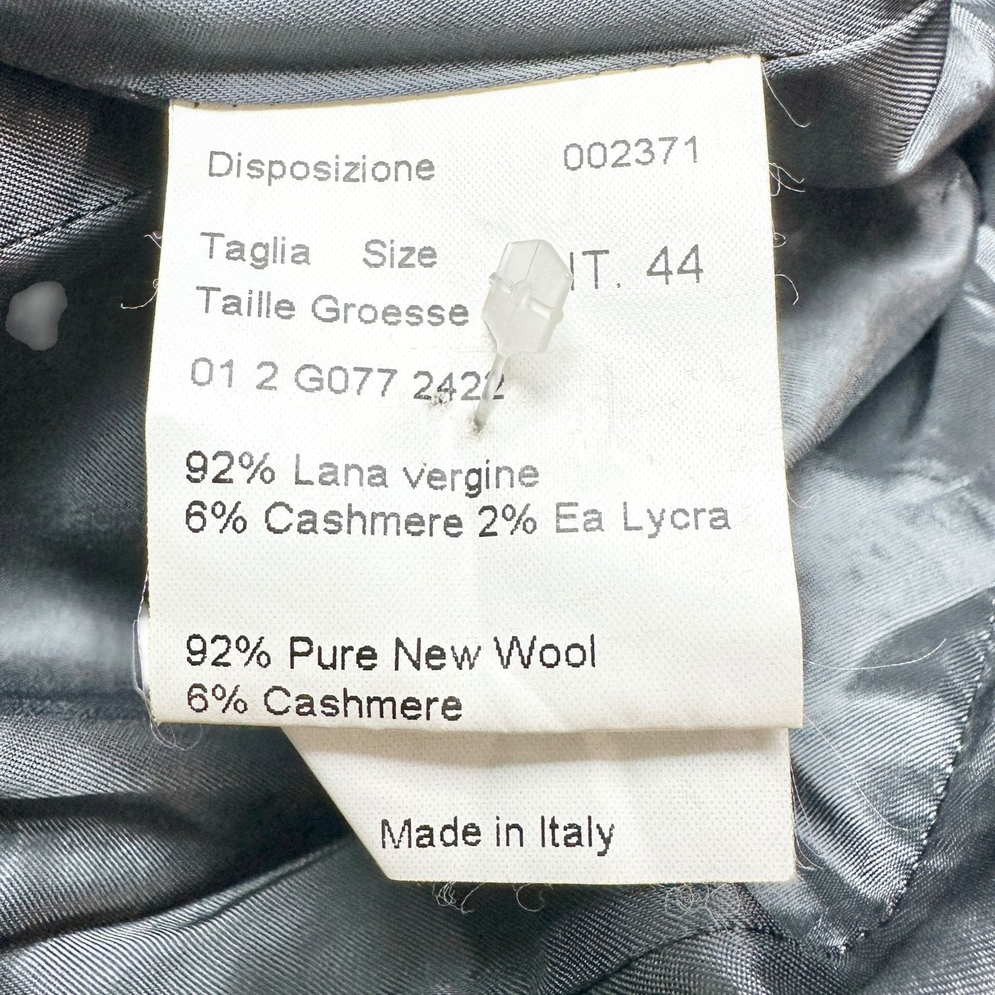 Piazza Sempione Blazer Size 10 Italian Wool Blend Gray Herringbone Tailored Fit
