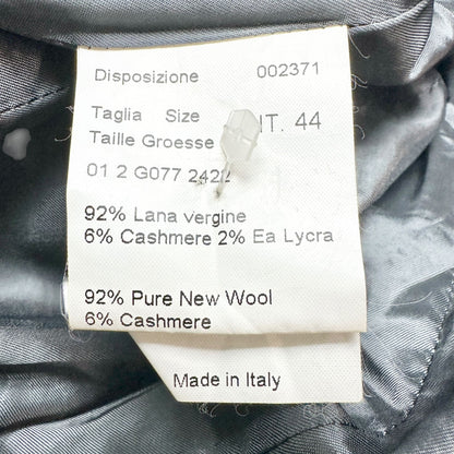 Piazza Sempione Blazer Size 10 Italian Wool Blend Gray Herringbone Tailored Fit