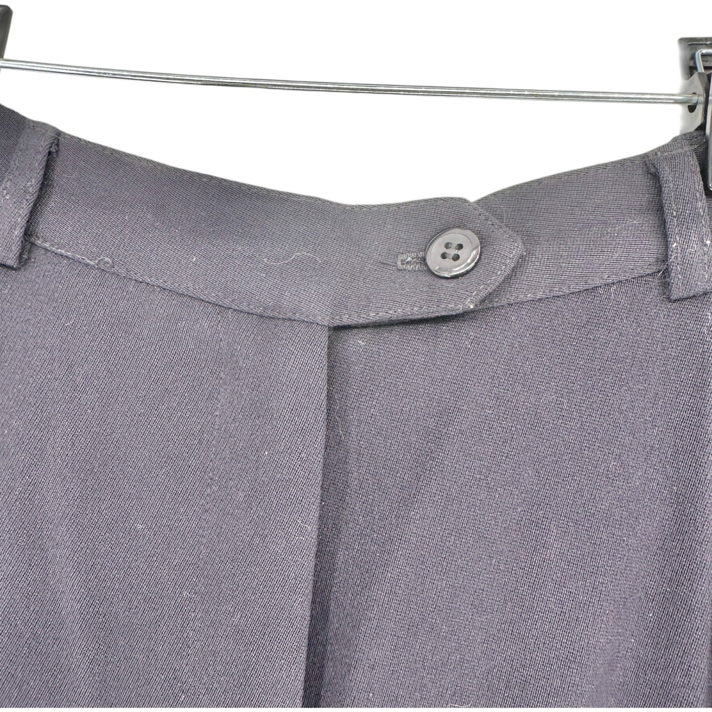 Burberrys Dress Pants Womens Size 4 Navy Blue Wool Pleated Made In USA Classic