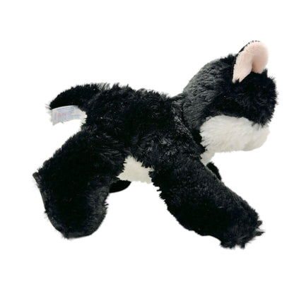 Aurora Black and White Cat Plush Stuffed Animal Toy Poly Fibers Plastic Pellets