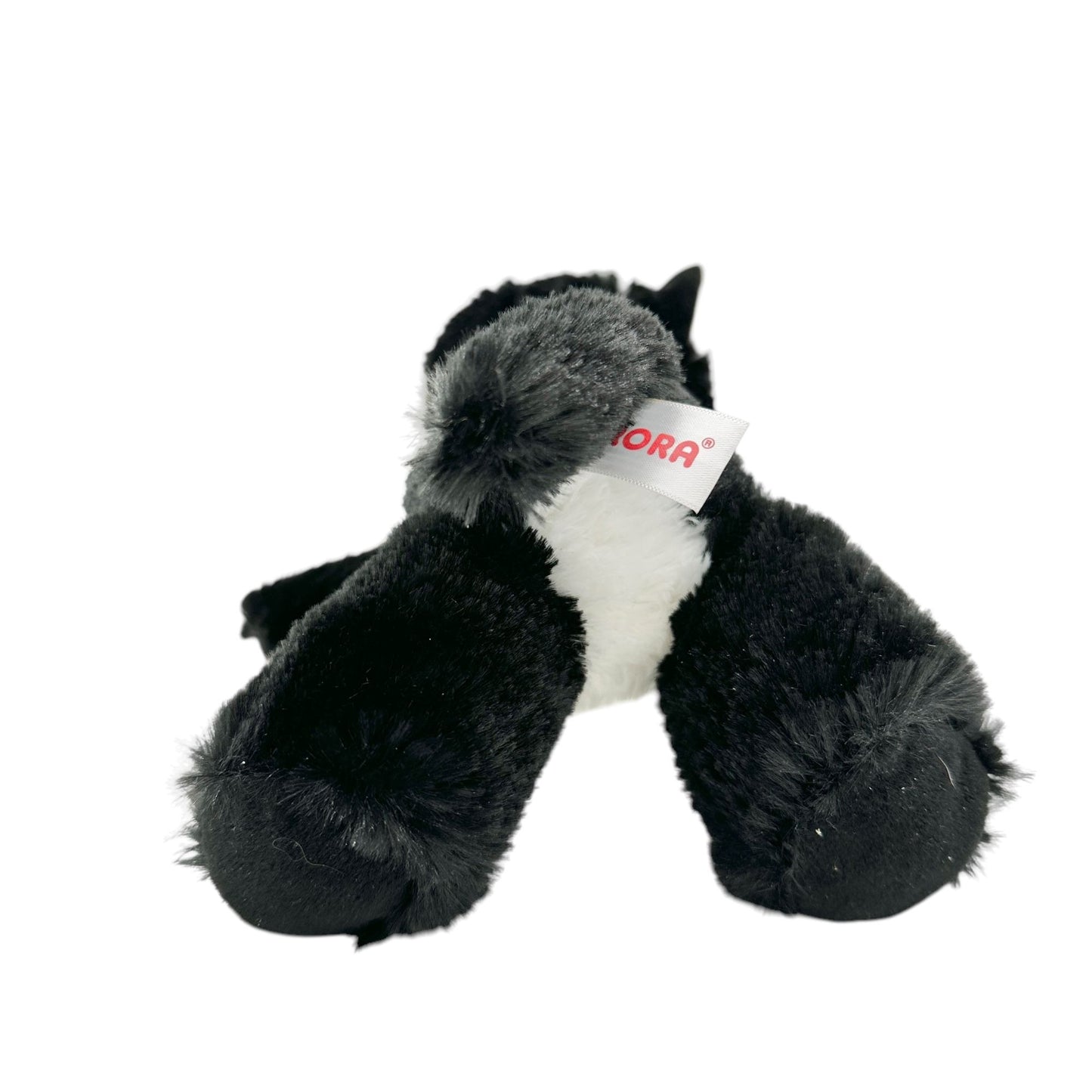 Aurora Black and White Cat Plush Stuffed Animal Toy Poly Fibers Plastic Pellets