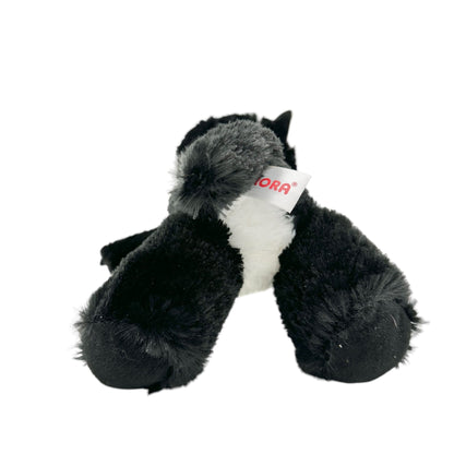 Aurora Black and White Cat Plush Stuffed Animal Toy Poly Fibers Plastic Pellets
