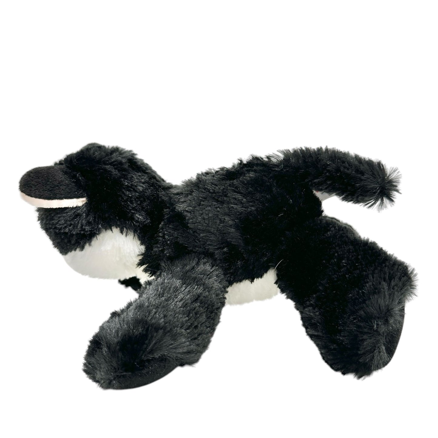 Aurora Black and White Cat Plush Stuffed Animal Toy Poly Fibers Plastic Pellets