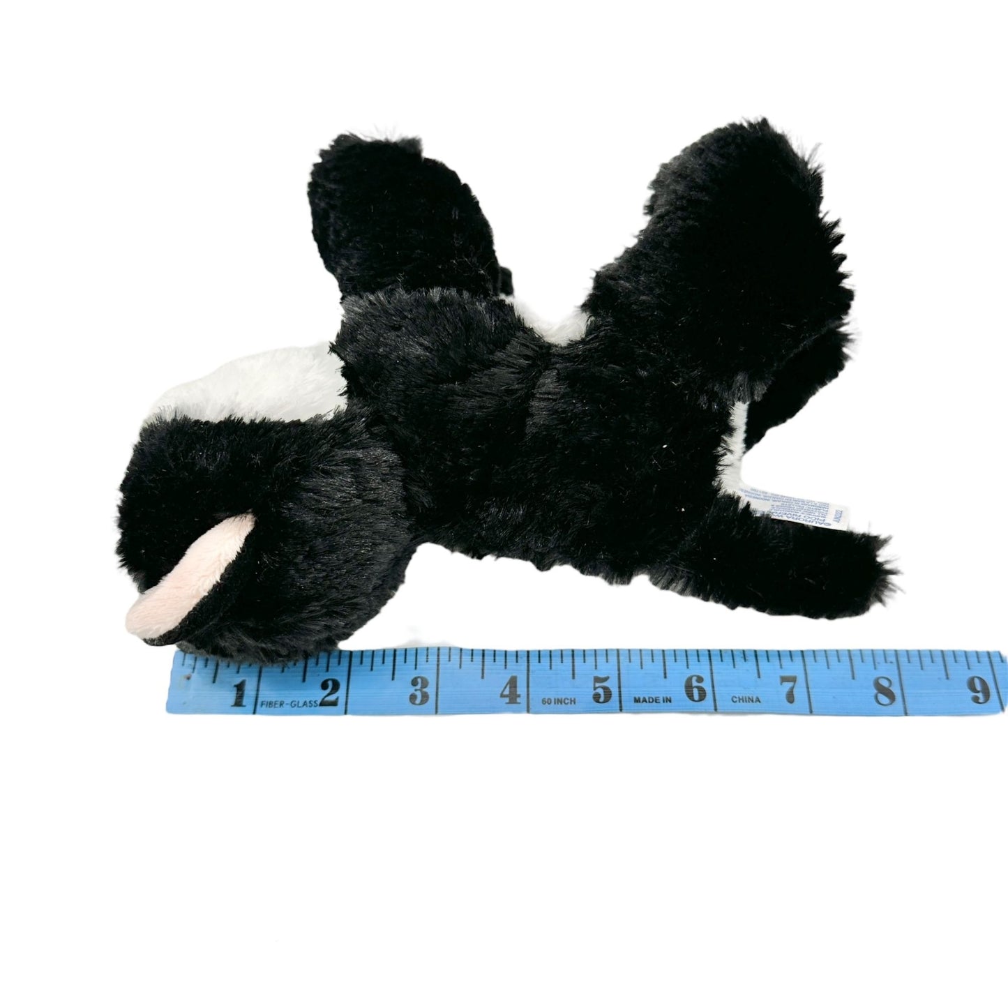 Aurora Black and White Cat Plush Stuffed Animal Toy Poly Fibers Plastic Pellets