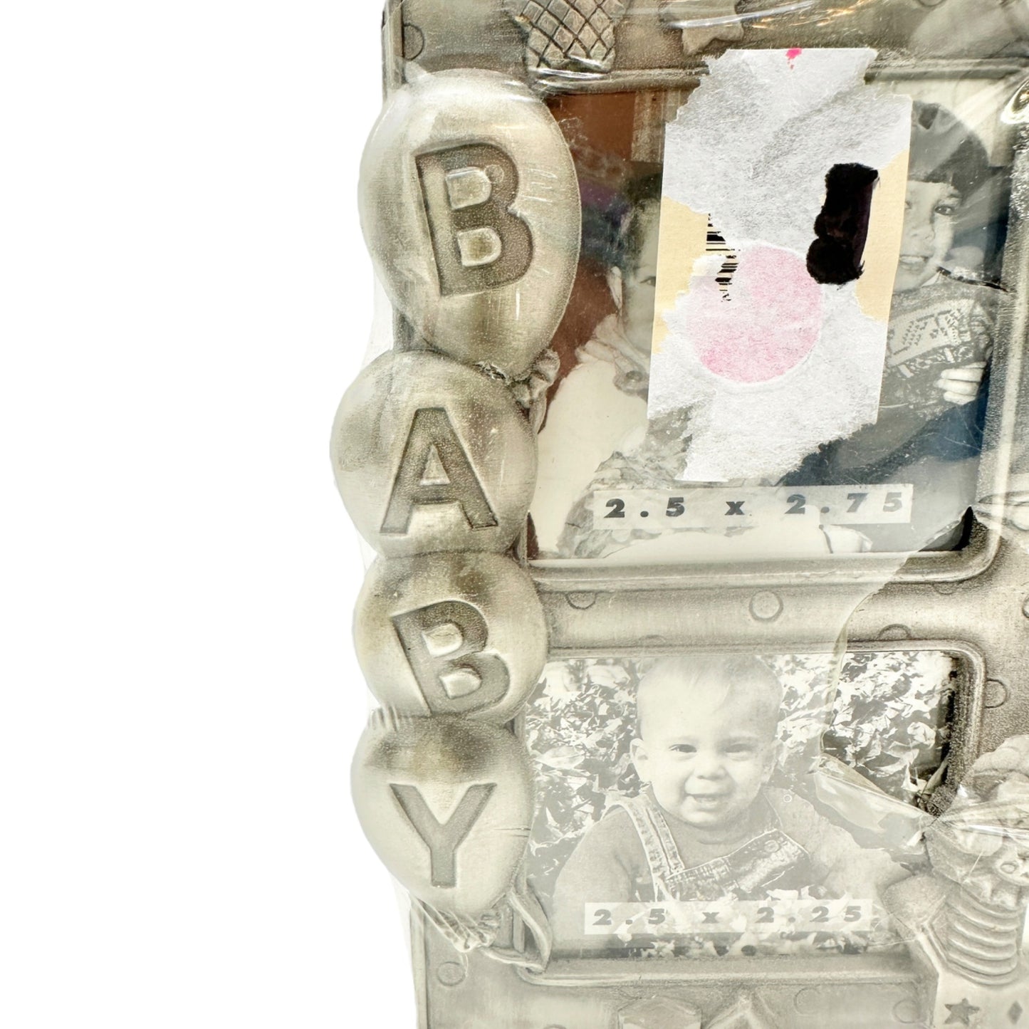 Regent Gallery 5-Opening Baby Picture Frame 9x7 Pewter Finish Easel Back NIP