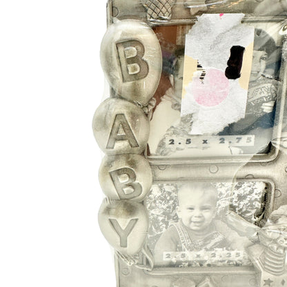 Regent Gallery 5-Opening Baby Picture Frame 9x7 Pewter Finish Easel Back NIP