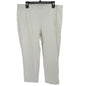 Chicos Size 2.5 Ankle Pants Womens L 14 White Rayon Blend Stretch Comfort Fit