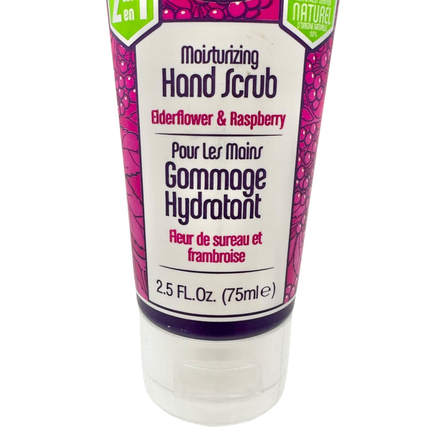 Moisturizing Hand Scrub Elderflower and Raspberry 2-In-1 Human+Kind 2.5 Fl Oz
