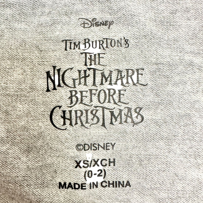 Tim Burtons Nightmare Before Christmas V-Day Lounger Sleepwear Gray XS (0-2) NWT