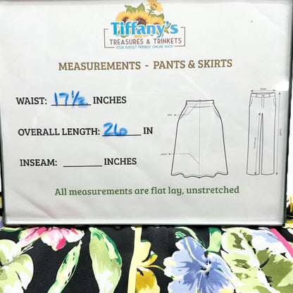 Requirements Skirt Womens 18W Black Multicolor Floral Pleated Skirt Polyester