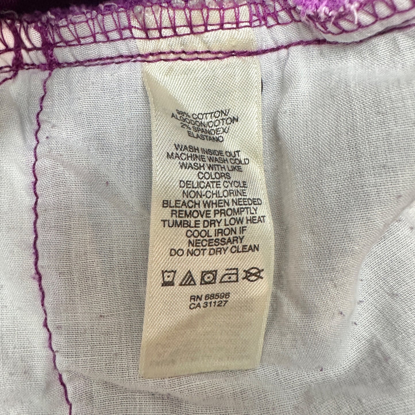 DKNY Jeans Soho Skinny Denim Pants Womens 8 Purple Mid-Rise Stretchy Comfortable