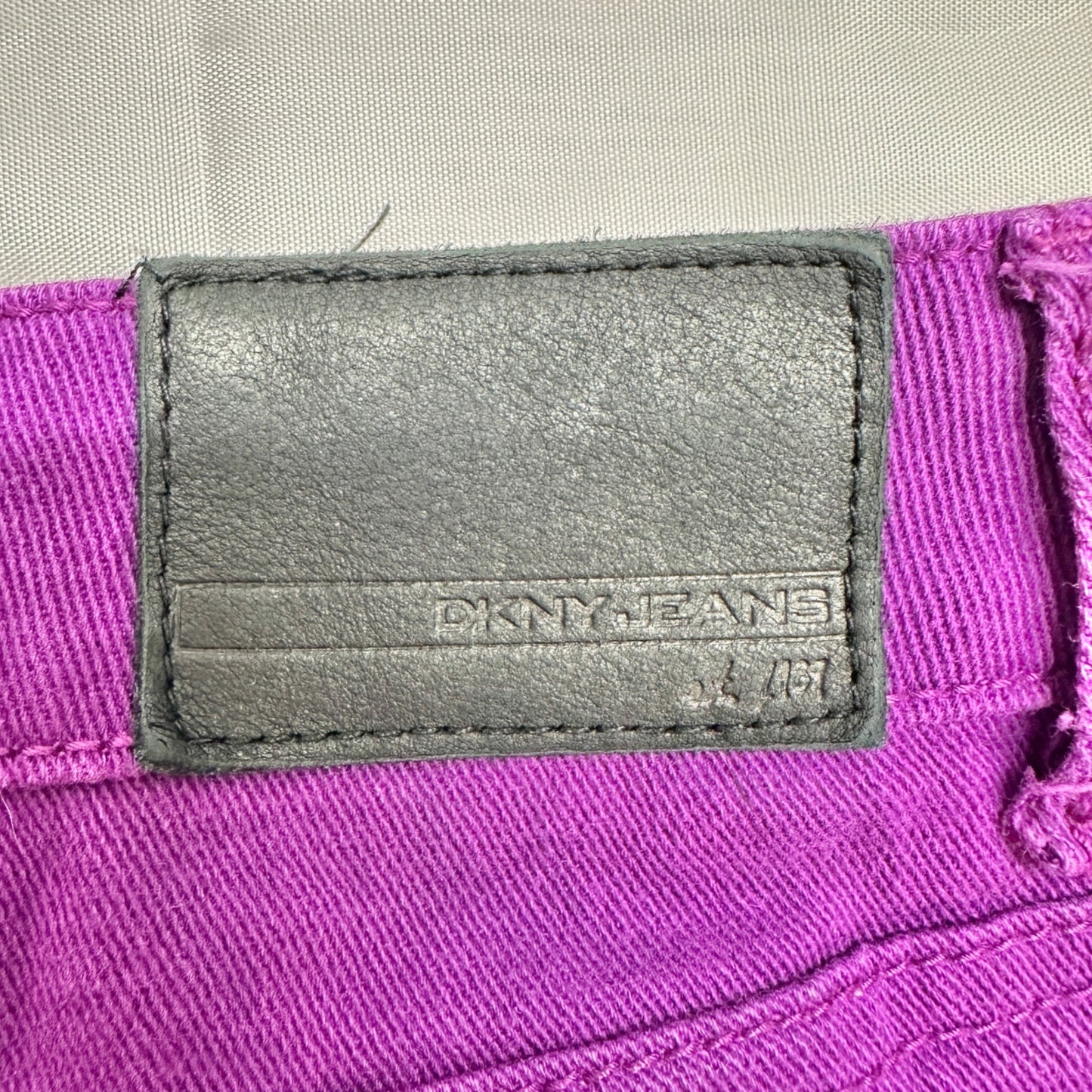 DKNY Jeans Soho Skinny Denim Pants Womens 8 Purple Mid-Rise Stretchy Comfortable