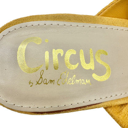 Circus By Sam Edelman Yellow Suede Open-Toe Block Heel Sandals Size 8 Womens