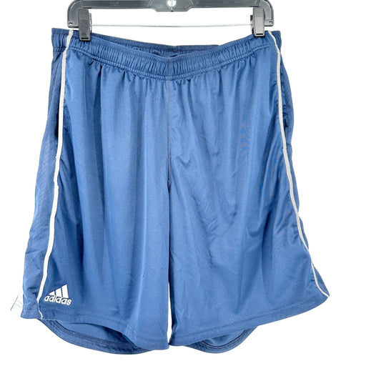 Adidas ClimaCool Blue Athletic Shorts Mens Size L Drawstring Lightweight