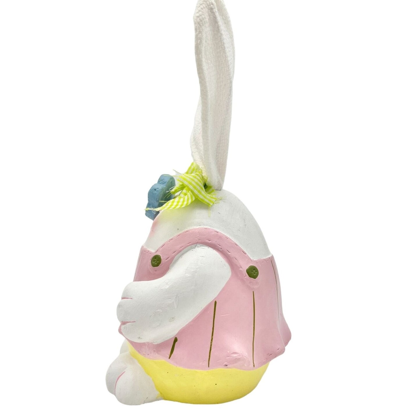 Easter Bunnies Pair of 2 Resin Adorable Couple in Pastel Colors