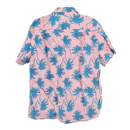 Sonoma Goods For Life Shirt Mens XL Pink and Blue Palm Tree Print SS Button-Up