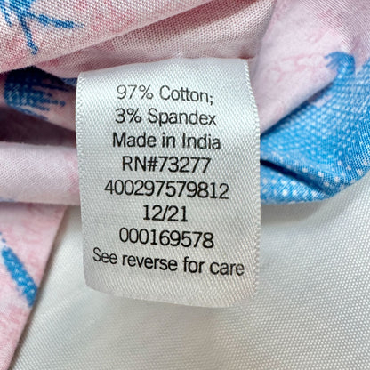 Sonoma Goods For Life Shirt Mens XL Pink and Blue Palm Tree Print SS Button-Up