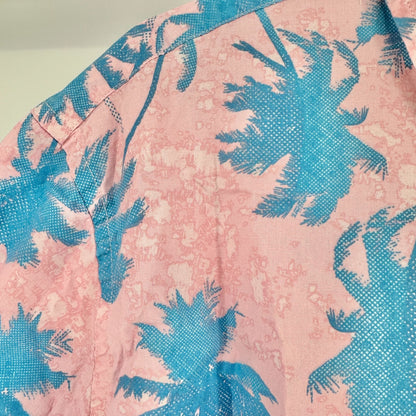 Sonoma Goods For Life Shirt Mens XL Pink and Blue Palm Tree Print SS Button-Up