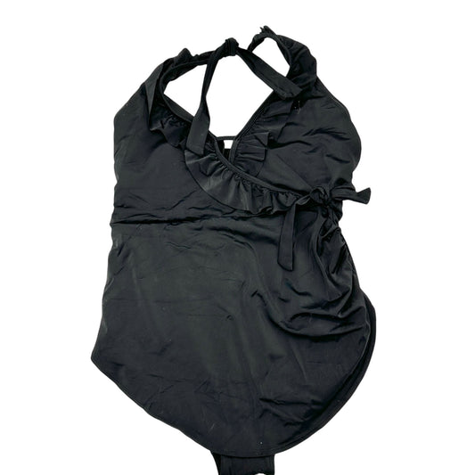 Swimsuits For All Womens Size 18 One-Piece Swimsuit Black Halter Swimwear NWOT