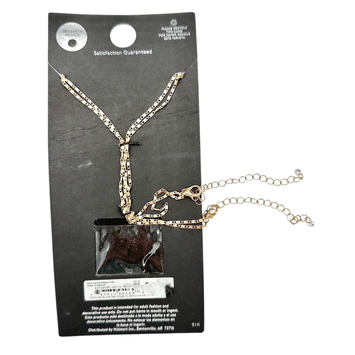 No Boundaries Gold-Tone Layered Necklace Set With M and Star Charms