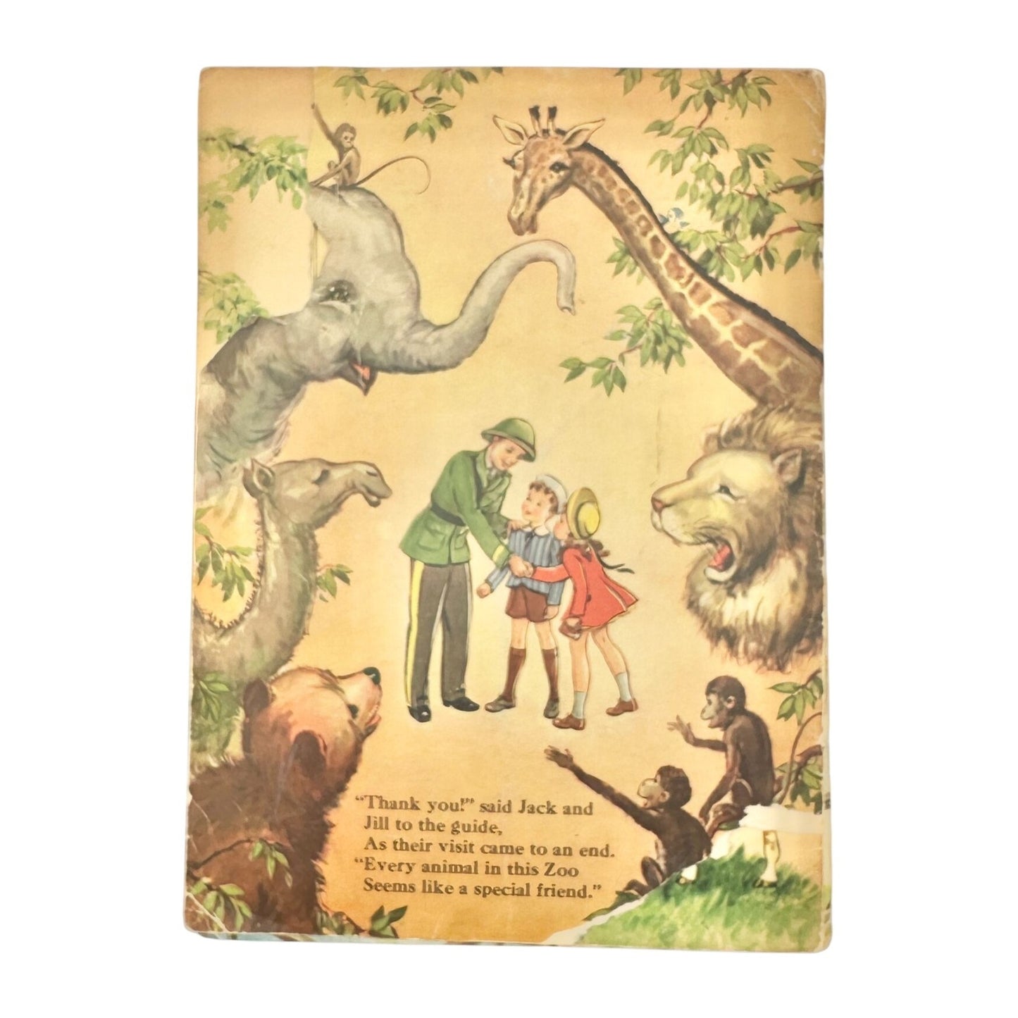 Jack And Jill Visit The Zoo 1942 Peek-A-Boo Book By Whitman Publishing Co.