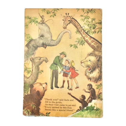 Jack And Jill Visit The Zoo 1942 Peek-A-Boo Book By Whitman Publishing Co.