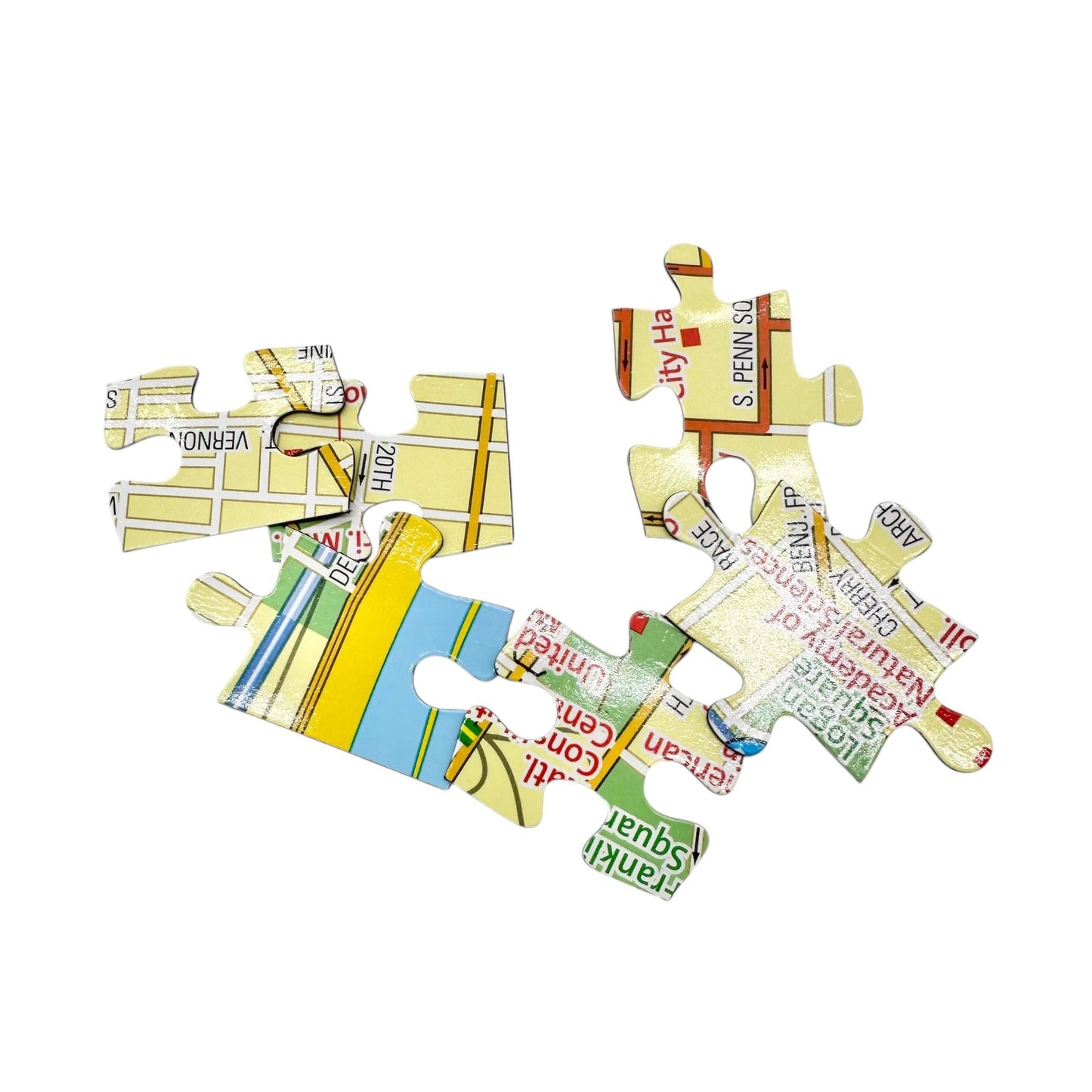 Philadelphia City Magnetic Puzzle 100 Pieces In Canister Map Design By E-Q Toys