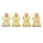 Vintage Socony Vacuum Angel Tavern Candles Set of 4 With Yellow Hair White Gowns