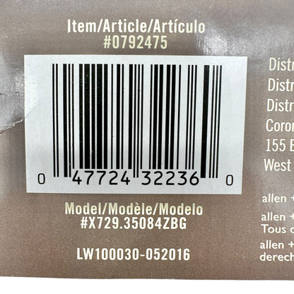 Allen+Roth Grommet Top Curtain Panel 50" X 84" Mineral Polyester Light Filtering