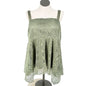 Torrid 2 Babydoll Tank Top Womens 18-20 Olive Lace Hanky Hem Adjustable Straps