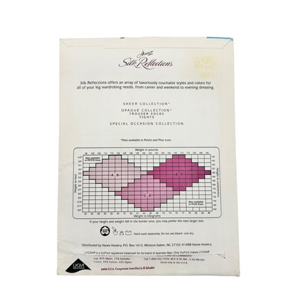 Hanes Silk Reflections Control Top Pantyhose Sz EF Barely Black Sheer Sandalfoot