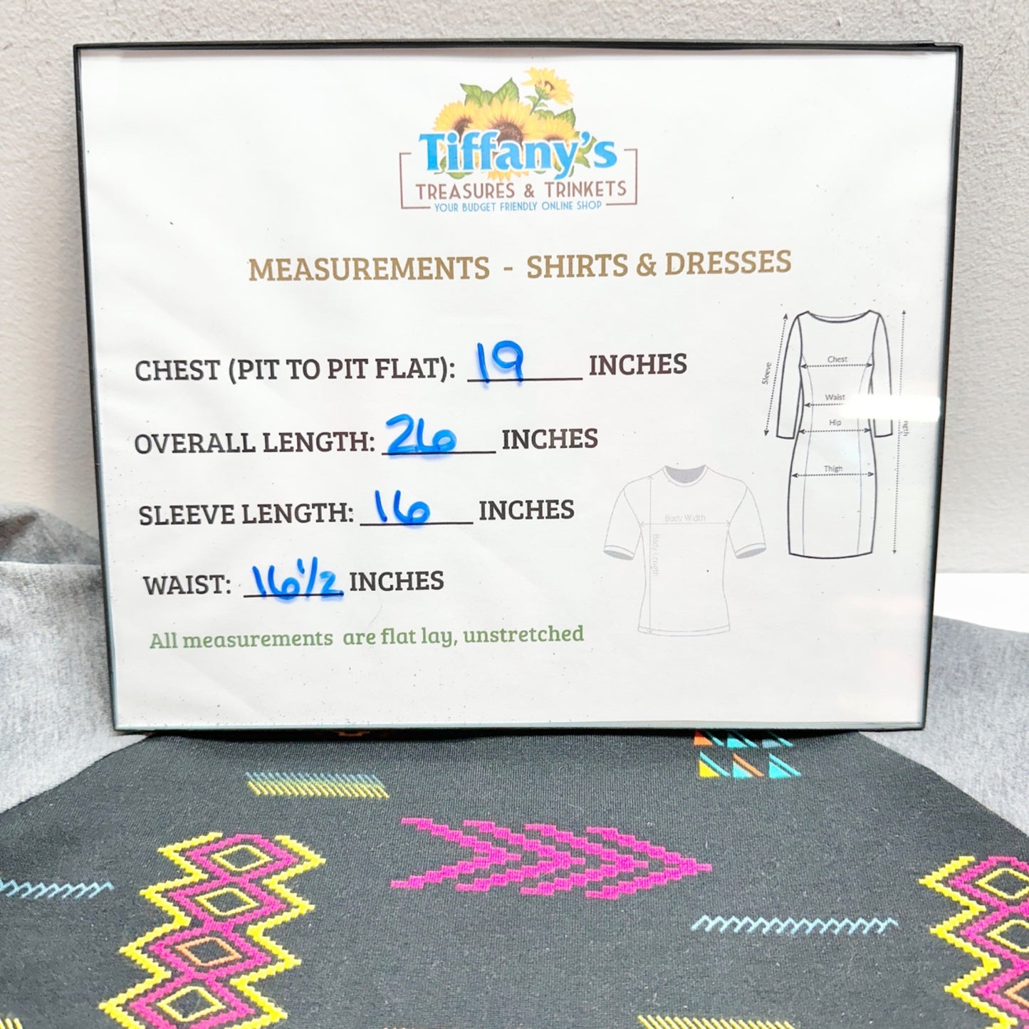Lularoe Randy Top XS Black and Gray Geometric Print Raglan 3/4 Sleeve Tunic