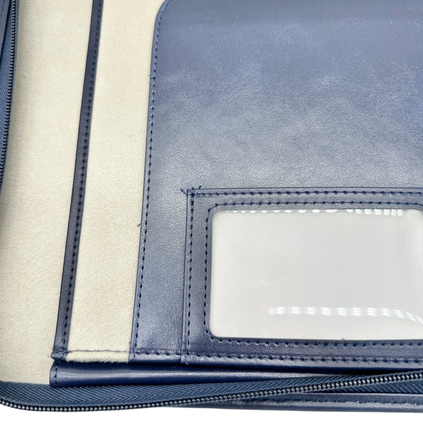 Abound By Marriott Vacations Navy Cream Travel Organizer Binder Zipper Closure