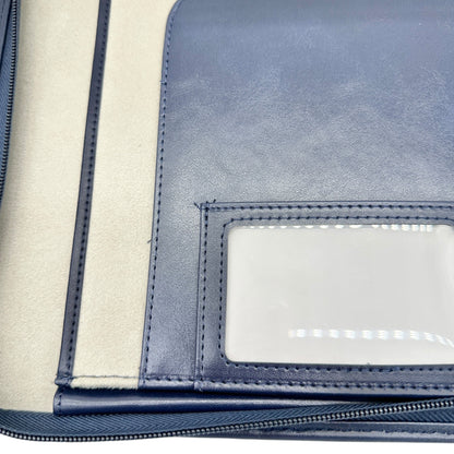 Abound By Marriott Vacations Navy Cream Travel Organizer Binder Zipper Closure
