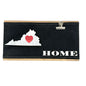 Virginia-Themed Wooden Sign Black Canvas Metal State Cutout Heart Magnet & Clip