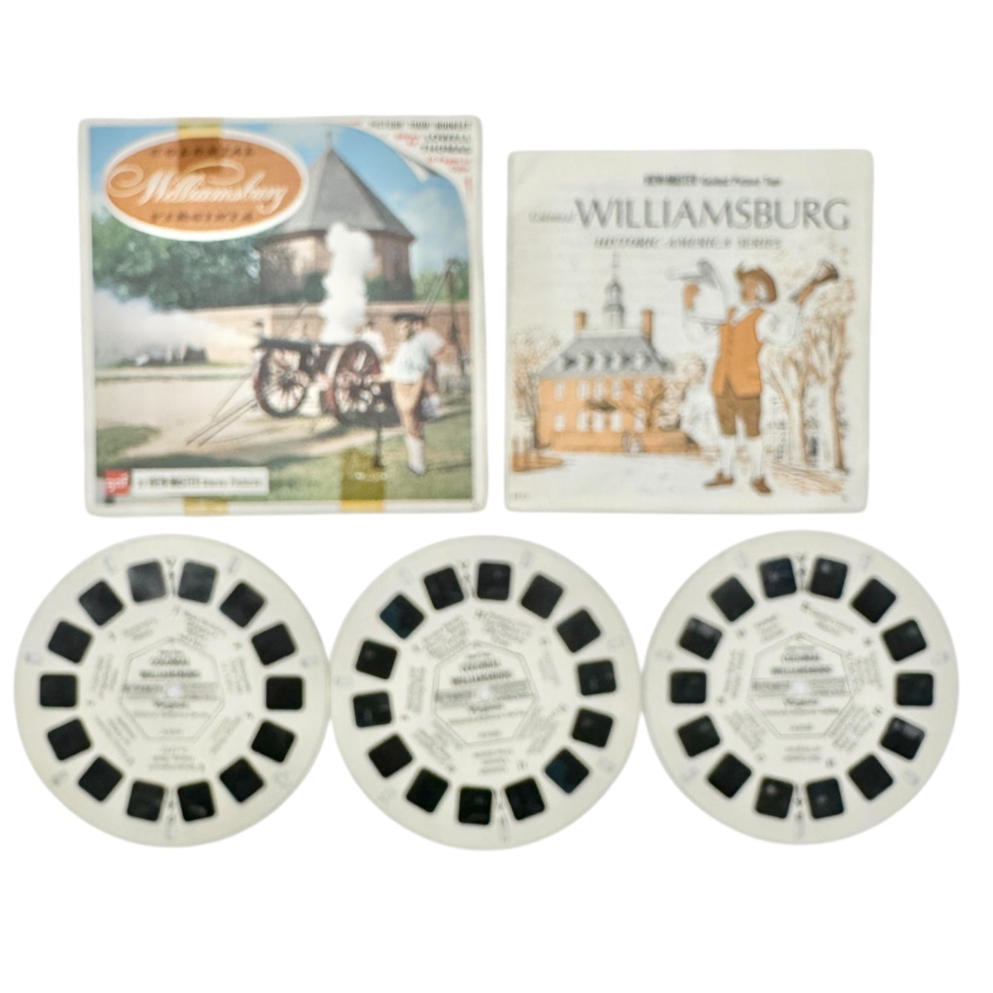 Vintage View Master 3 Reel Set History Of Flight Monticello Williamsburg