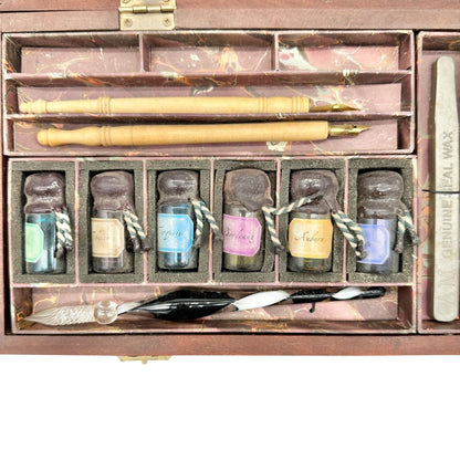 The Art Of Writing Calligraphy Wooden Box Set With Wax Seal Stamps Inks and More