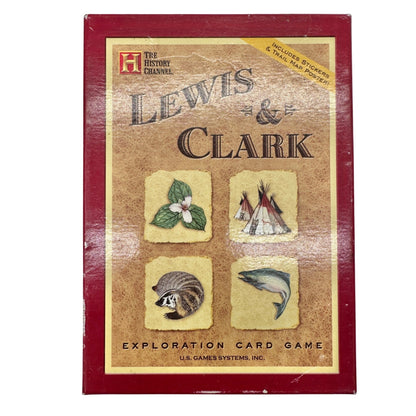 Lewis and Clark Exploration Card Game With Trail Map Poster and Stickers