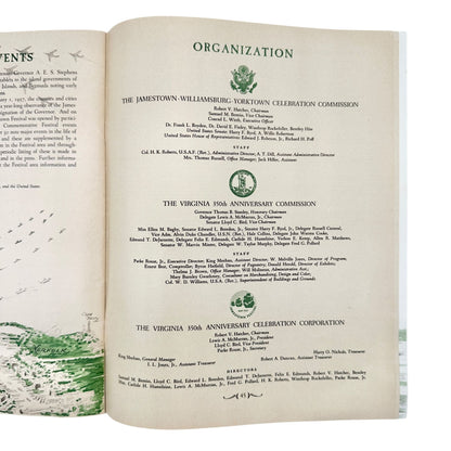 1957 Jamestown VA Festival Programs Trio Official Founders Old World Souvenir Ed