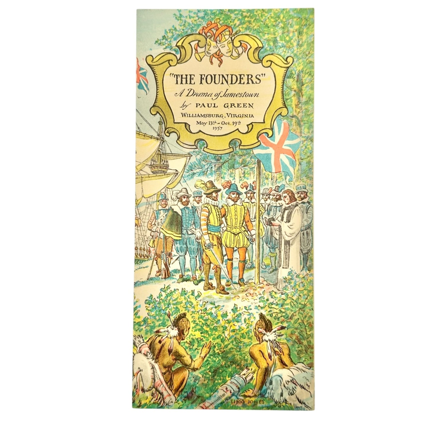 1957 Jamestown VA Festival Programs Trio Official Founders Old World Souvenir Ed