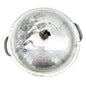Hand Forged Everlast Metal Covered Dish Silver Tulip Dogwood Design Aluminum 9"D