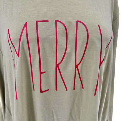 MERRY Long Sleeve Army Green Shirt Fits Like 3XL Relaxed Fit Lightweight NEW
