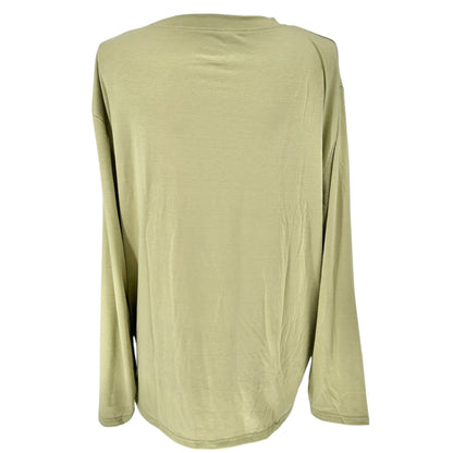 MERRY Long Sleeve Army Green Shirt Fits Like 3XL Relaxed Fit Lightweight NEW