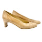 Stuart Weitzman Beige Patent Leather Heels Womens 8.5 Spain Made Classy Elegant