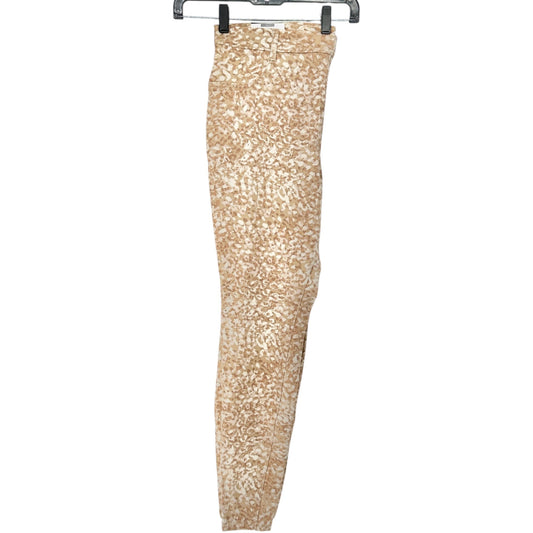 Time And Tru Jeggings Womens XXL 20 High Rise Beige Leopard Printed Stretch
