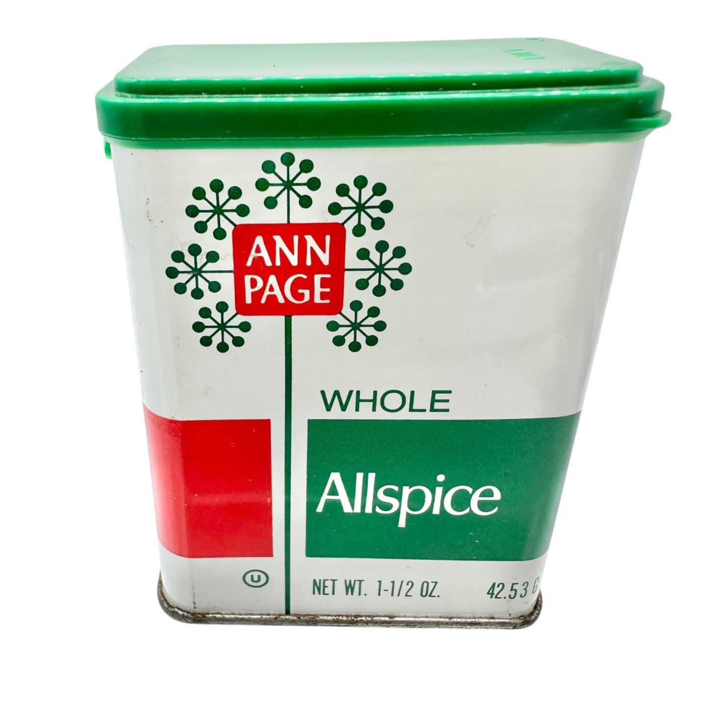 Vintage Ann Page Spice Tins Collection Allspice Cracked Ginger Oregano Mace 4 pc