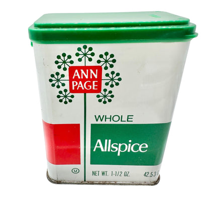 Vintage Ann Page Spice Tins Collection Allspice Cracked Ginger Oregano Mace 4 pc